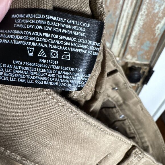 Banana Republic 32x30 Pants Khaki Tan Whiskey Men Straight Leg - Picture 8 of 8